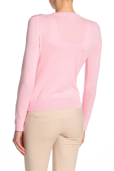 Shop J Crew Front Button Knit Cardigan In Fresh Peony