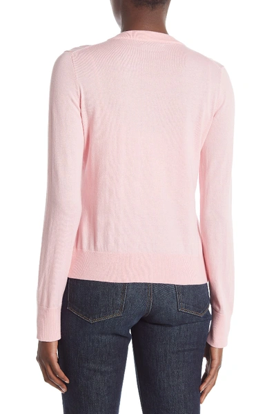 Shop J. Crew Front Button Knit Cardigan In Fresh Peony