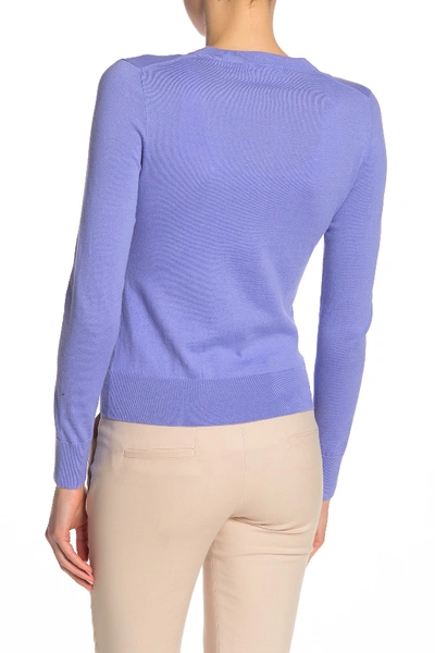 Shop J Crew Front Button Knit Cardigan In Fresh Orchid