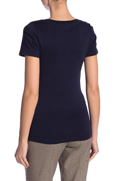 Shop J Crew Perfect Fit Short Sleeve T-shirt In Navy