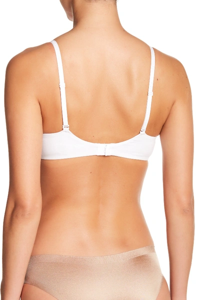 Shop Calvin Klein Convertible Strap Lightly Lined Demi Bra In 100 White