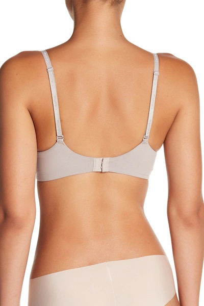 Shop Calvin Klein Convertible Strap Lightly Lined Demi Bra In 9of Ostrich Fea