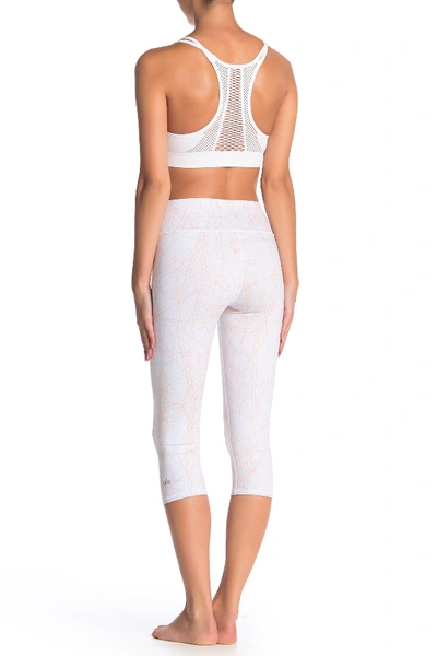 Shop Alo Yoga Airbrushed Performance Capris In Sherbet Data