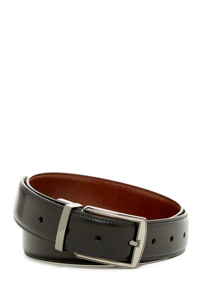 Shop Original Penguin Reversible Leather Belt In Hi Lo Blk20