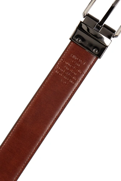 Shop Original Penguin Reversible Leather Belt In Hi Lo Blk20