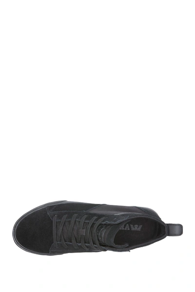 Shop Supra Stacks Mid Suede Canvas High-top Sneaker In Black-black