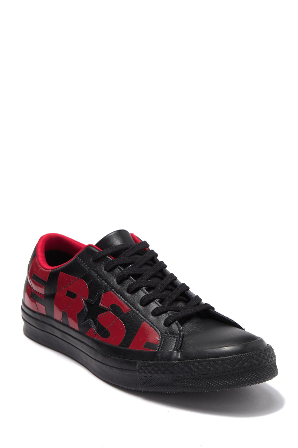 converse one star black red