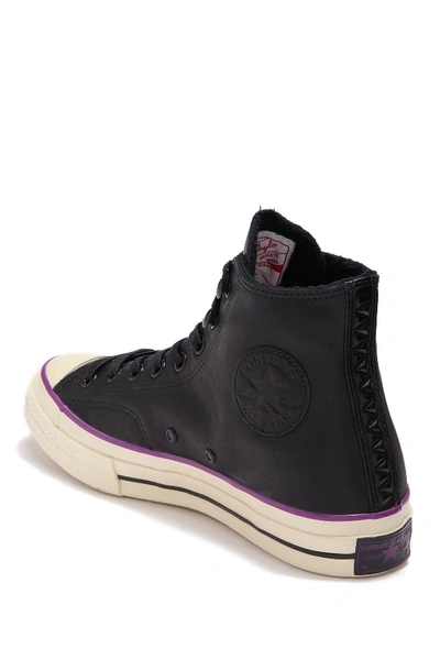 Shop Converse Chuck 70 Black Violet High Top Sneaker (unisex) In Black/icon Viol