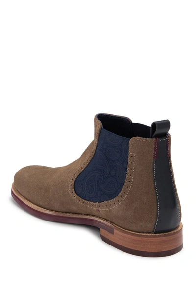 Shop Ted Baker Secaint Suede Chelsea Boot In Grey