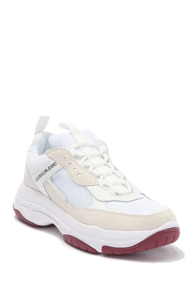 Shop Calvin Klein Jeans Est.1978 Marvin Mixed Media Sneaker In White