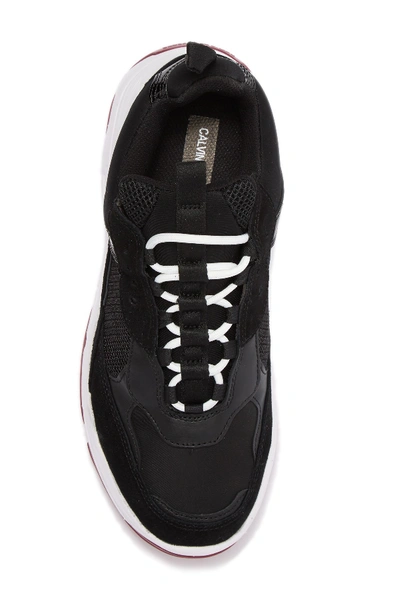 Shop Calvin Klein Jeans Est.1978 Marvin Mixed Media Sneaker In Black