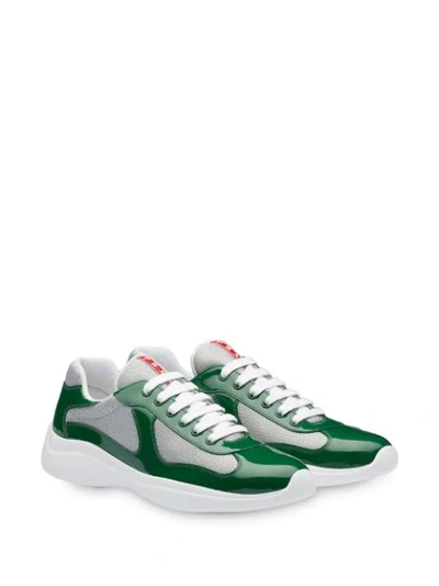 PRADA TECHNICAL FABRIC SNEAKERS - 绿色