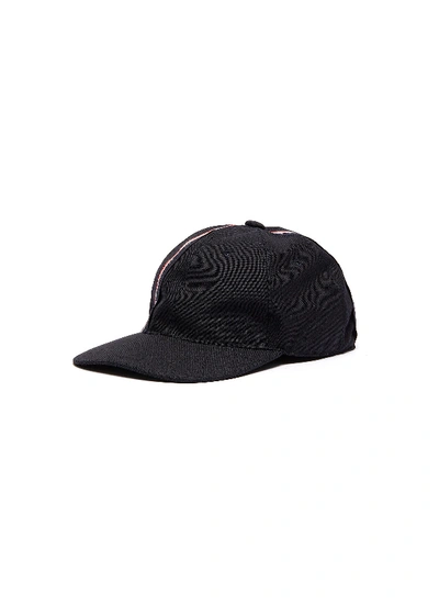 Shop Thom Browne Stripe Wool-mohair Baseball Cap