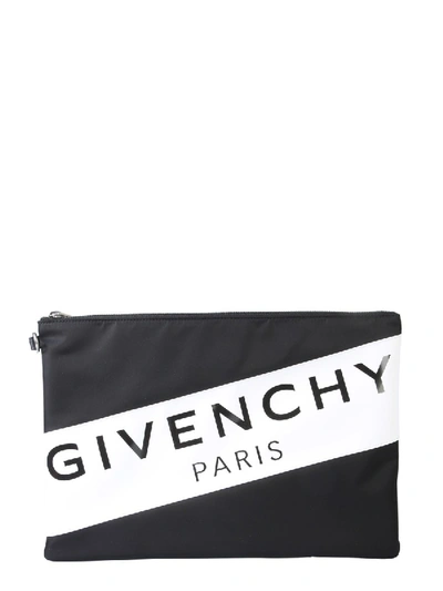 Shop Givenchy Zipped Logo Pouch In Black