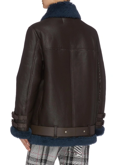 Shop Acne Studios Oversized Shearling Aviator Jacket