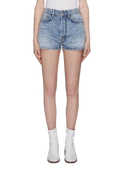 Shop Acne Studios Distressed Denim Shorts