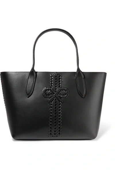 Shop Anya Hindmarch The Neeson Leather Tote In Black
