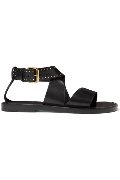 Shop Isabel Marant Juzee Studded Leather Sandals In Black