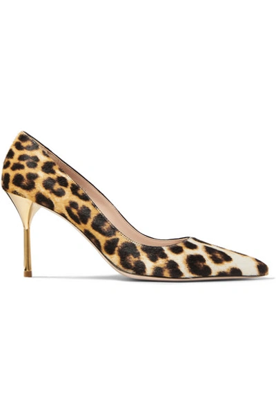 Shop Miu Miu Leopard-print Calf Hair Pumps In Leopard Print