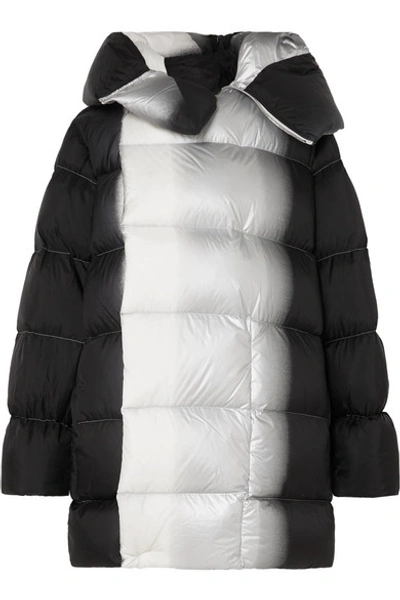 Shop Rick Owens Sisy Oversized Dégradé Quilted Shell Down Coat In Black