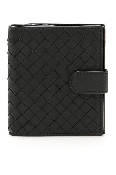 Shop Bottega Veneta Intrecciato Compartment Wallet In Black