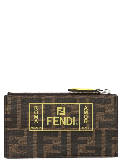 Shop Fendi Roma Amor Wallet In Multi