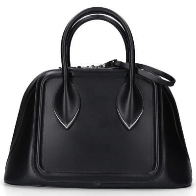 Shop Alexander Mcqueen Women Handbag Pinter Bag Calfskin Logo Black