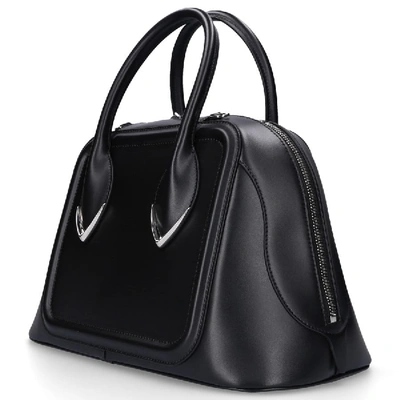 Shop Alexander Mcqueen Women Handbag Pinter Bag Calfskin Logo Black