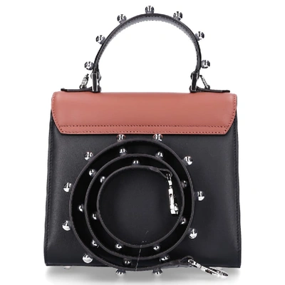 Shop Les Petit Joueurs Women Handbag Mini Alex Eyes Spheres Leather Logo Beige Black In Beige,black