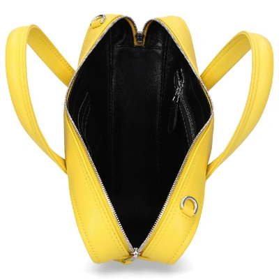 Shop Balenciaga Women Handbag Duffle Xs Leather Logo Yellow