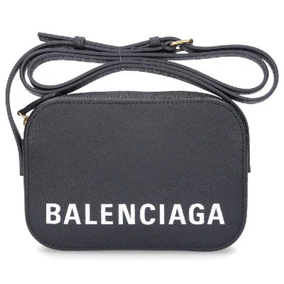 Shop Balenciaga Women Handbag Ville Camera Bag Xs Leather Logo Black