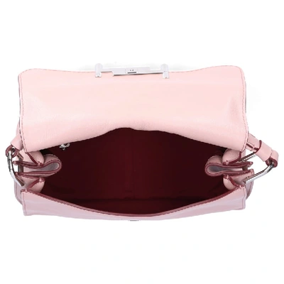 Shop Tod's Women Handbag Double T Leather Logo Pink
