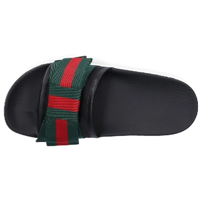 Shop Gucci Beach Sandals Klw10 In Black