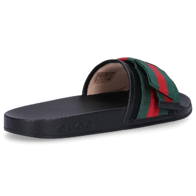 Shop Gucci Beach Sandals Klw10 In Black