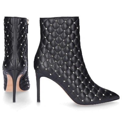 Shop Valentino Ankle Boots Rockstud Nappa Leather Rivets Black