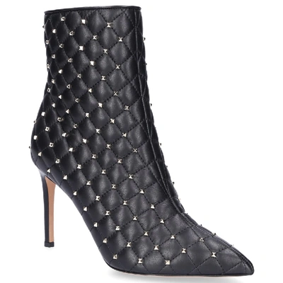 Shop Valentino Ankle Boots Rockstud Nappa Leather Rivets Black