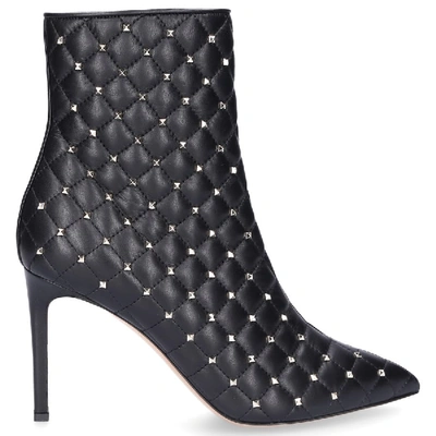 Shop Valentino Ankle Boots Rockstud Nappa Leather Rivets Black