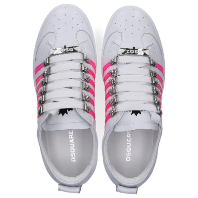 Shop Dsquared2 Low-top Sneakers 251 Calfskin Logo White