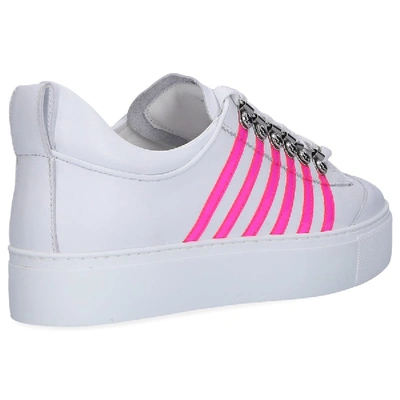 Shop Dsquared2 Low-top Sneakers 251 Calfskin Logo White