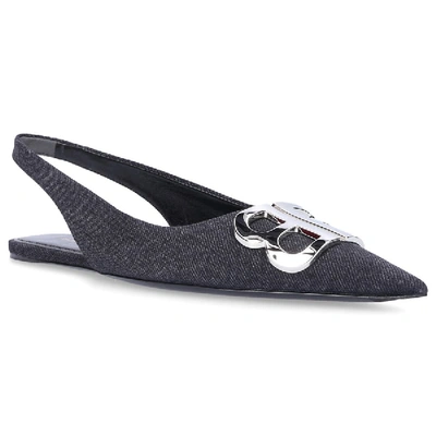 Shop Balenciaga Slingback Ballet Flats W1m81 In Grey