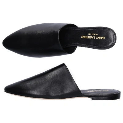 Shop Saint Laurent Slip On Shoes Hawaii  Nappa Leather In Black