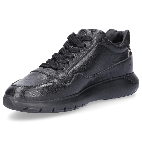 Hogan Sneaker Smooth Leather Suede Glitter Logo Black | ModeSens