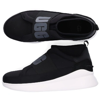 Shop Ugg Low-top Sneakers Neutra  Lambskin  Logo Black
