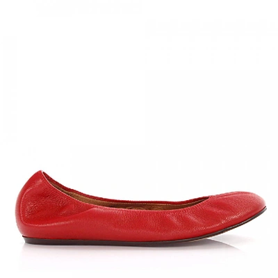 Shop Lanvin Ballerinas Leather Red