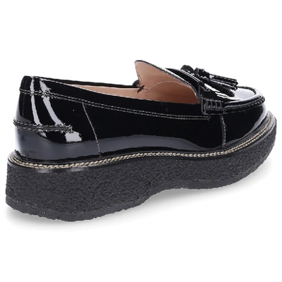 Shop Tod's Loafers B0ak70 Patent Leather Tassel Black