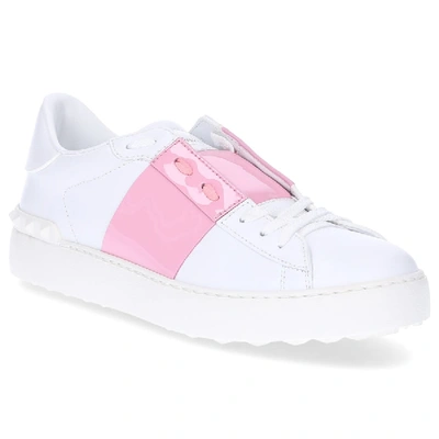 Shop Valentino Low-top Sneakers Open In Pink,white