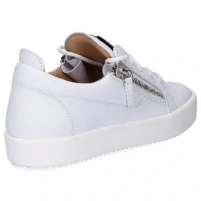 Shop Giuseppe Zanotti Low-top Sneakers Gail  Smooth Leather Logo White