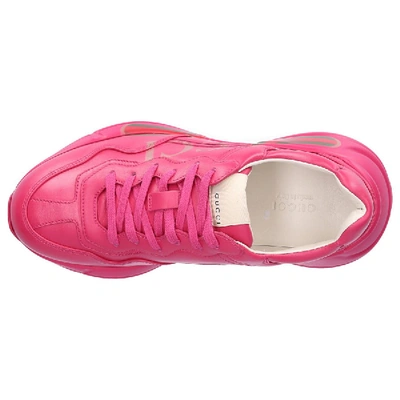 Shop Gucci Lace Up Shoes Rhyton In Pink