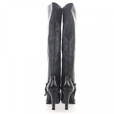 Shop Sergio Rossi Boots Nappa Leather Patent Leather Black