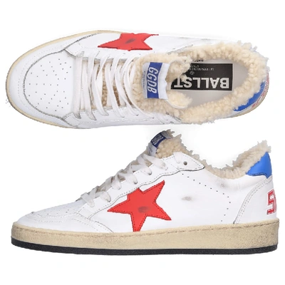 Shop Golden Goose Low-top Sneakers Ball Star In White,blue